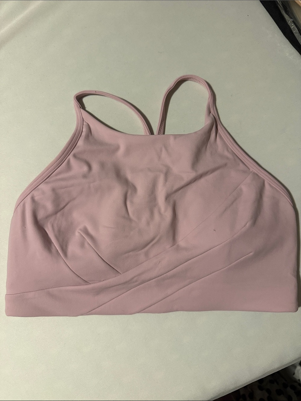 lululemon athletica High Neck Sports Bralette in Light Pink